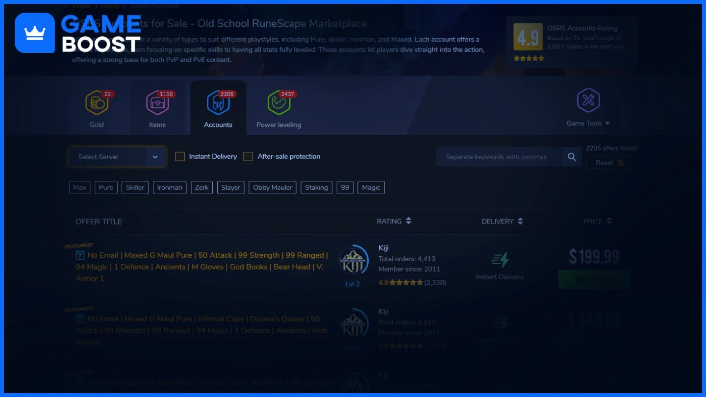 playerauctions osrs accounts