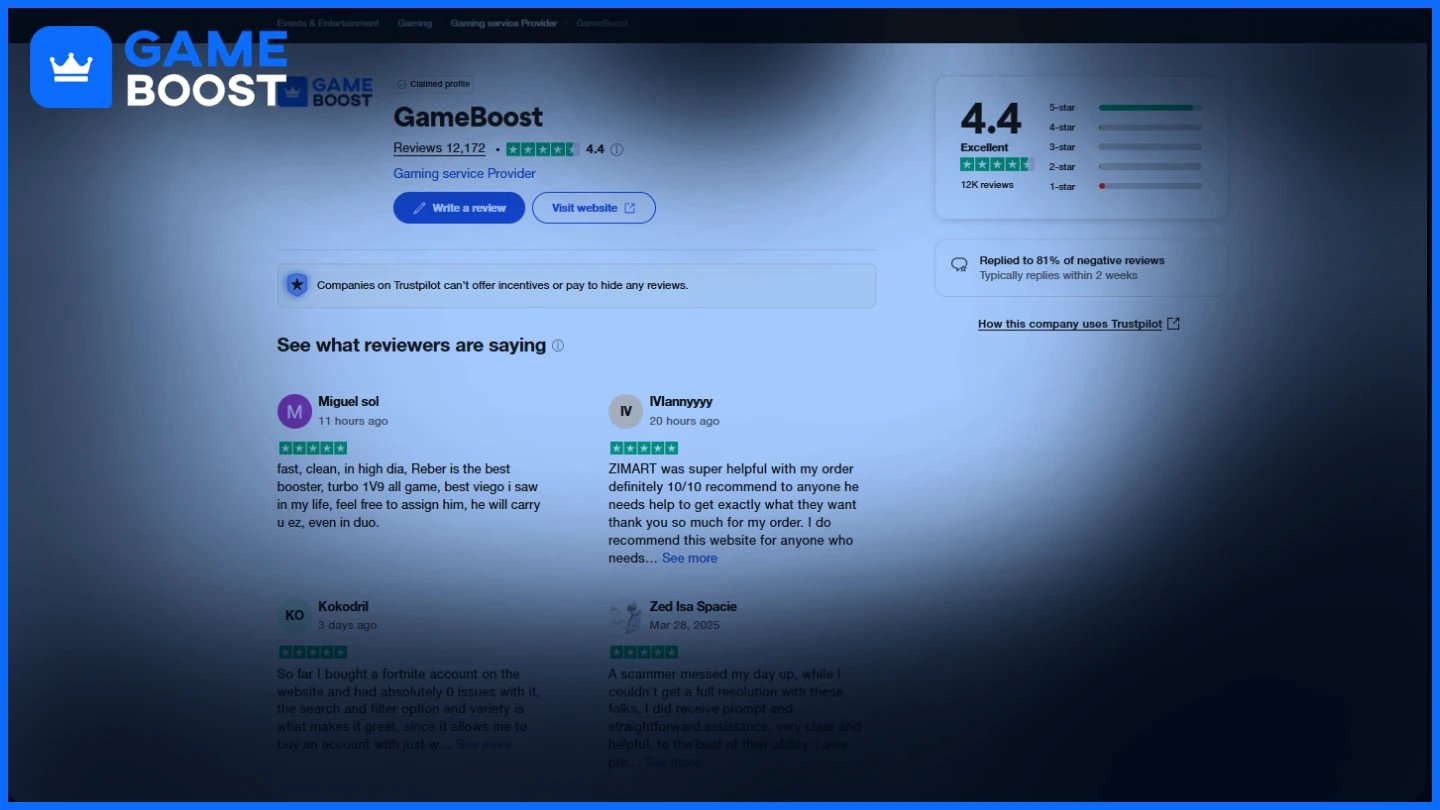 gameboost trustpilot