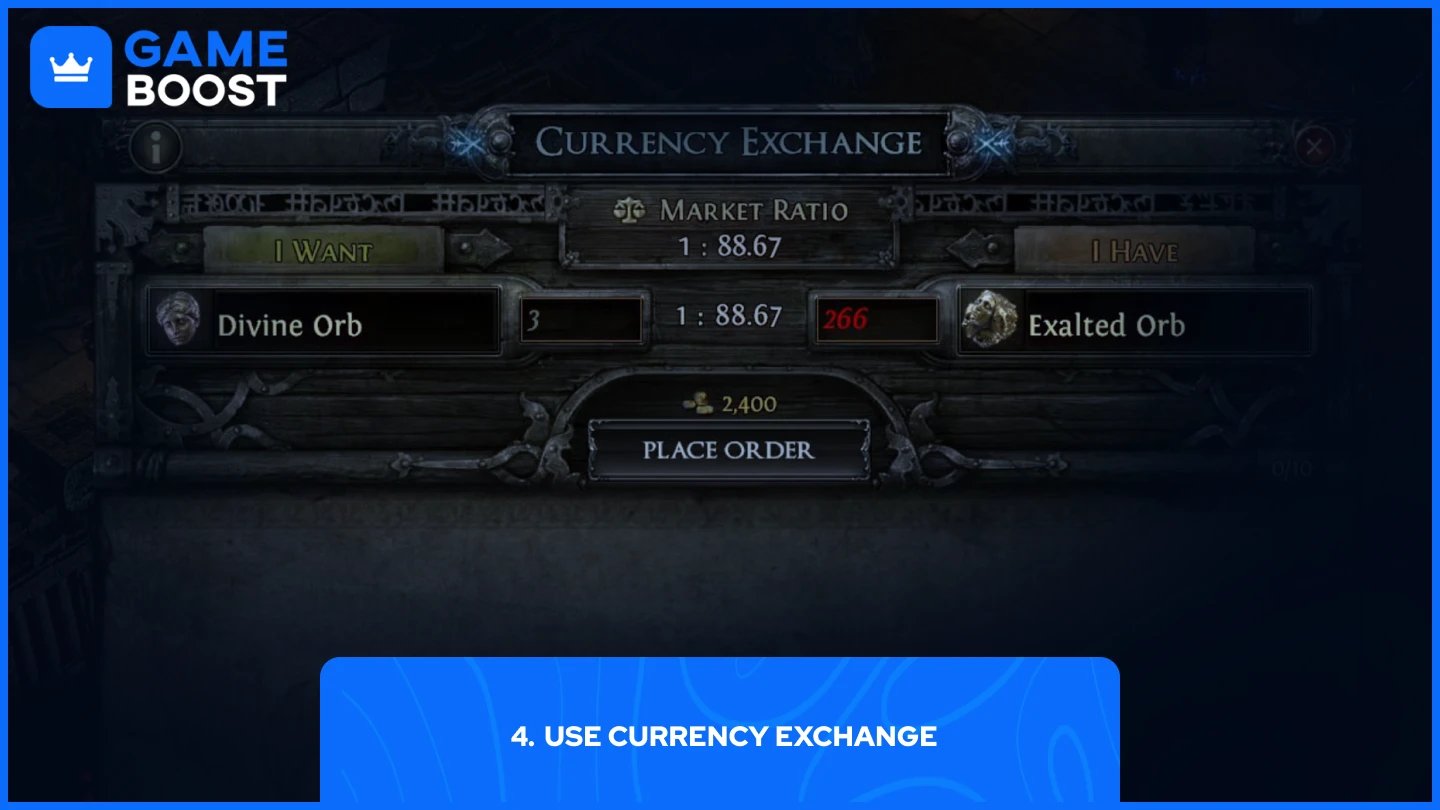 currency exchange tab in poe 2