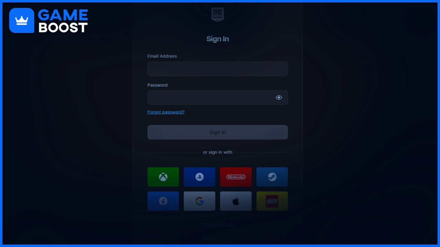 login da epic games
