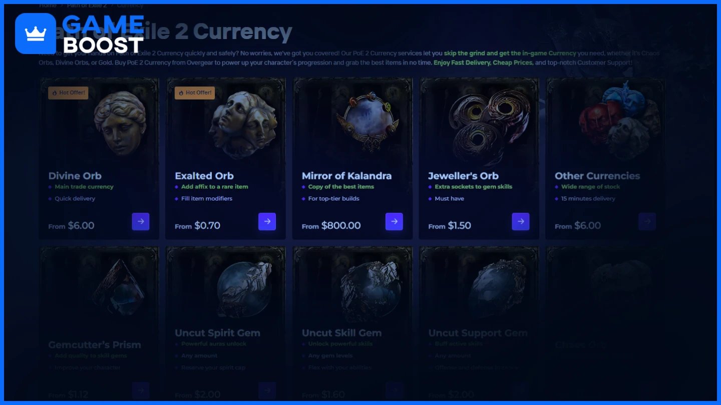 overgear poe 2 currency