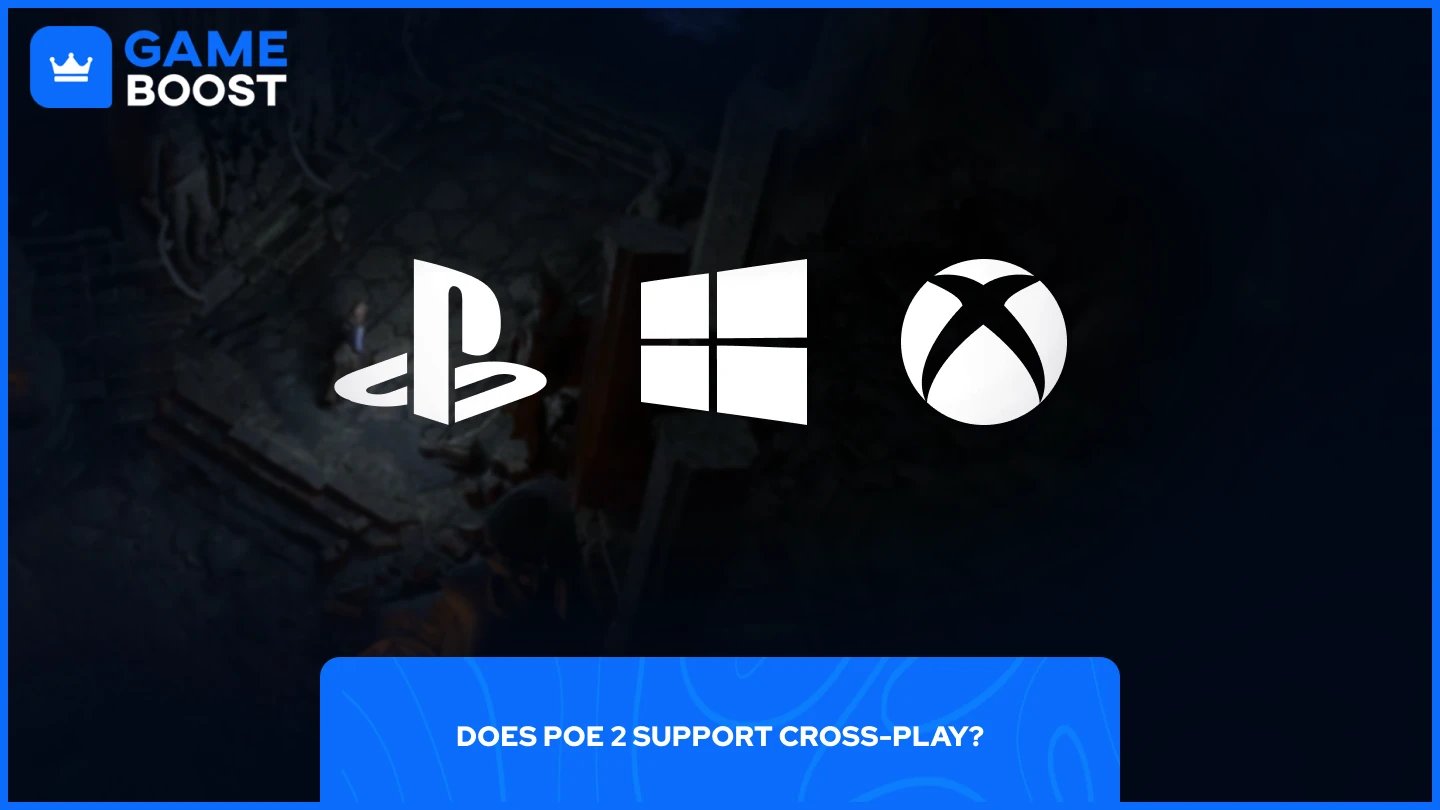 Path of Exile 2 с фонами логотипов PS, Xbox и Windows