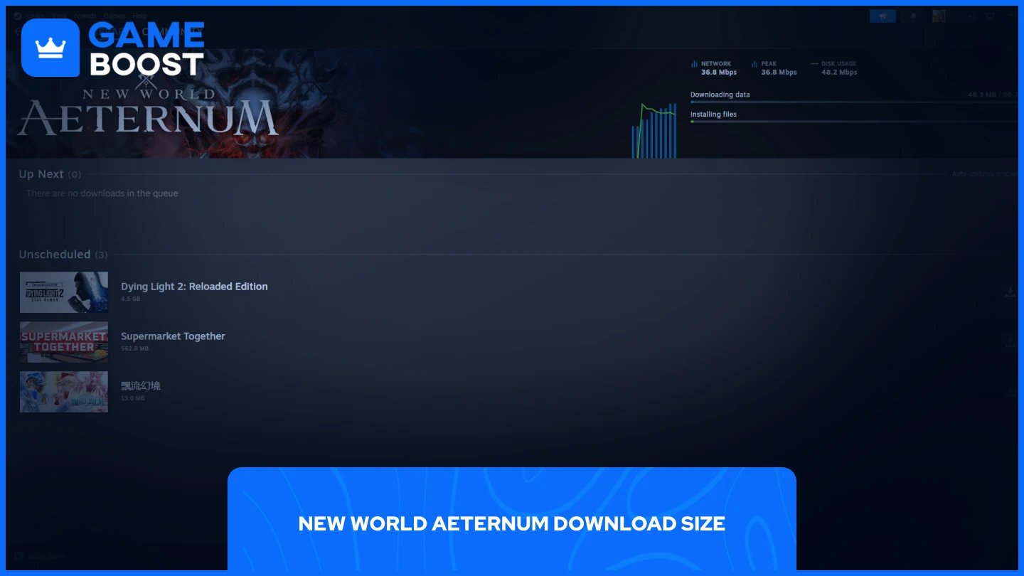steam baixando new world