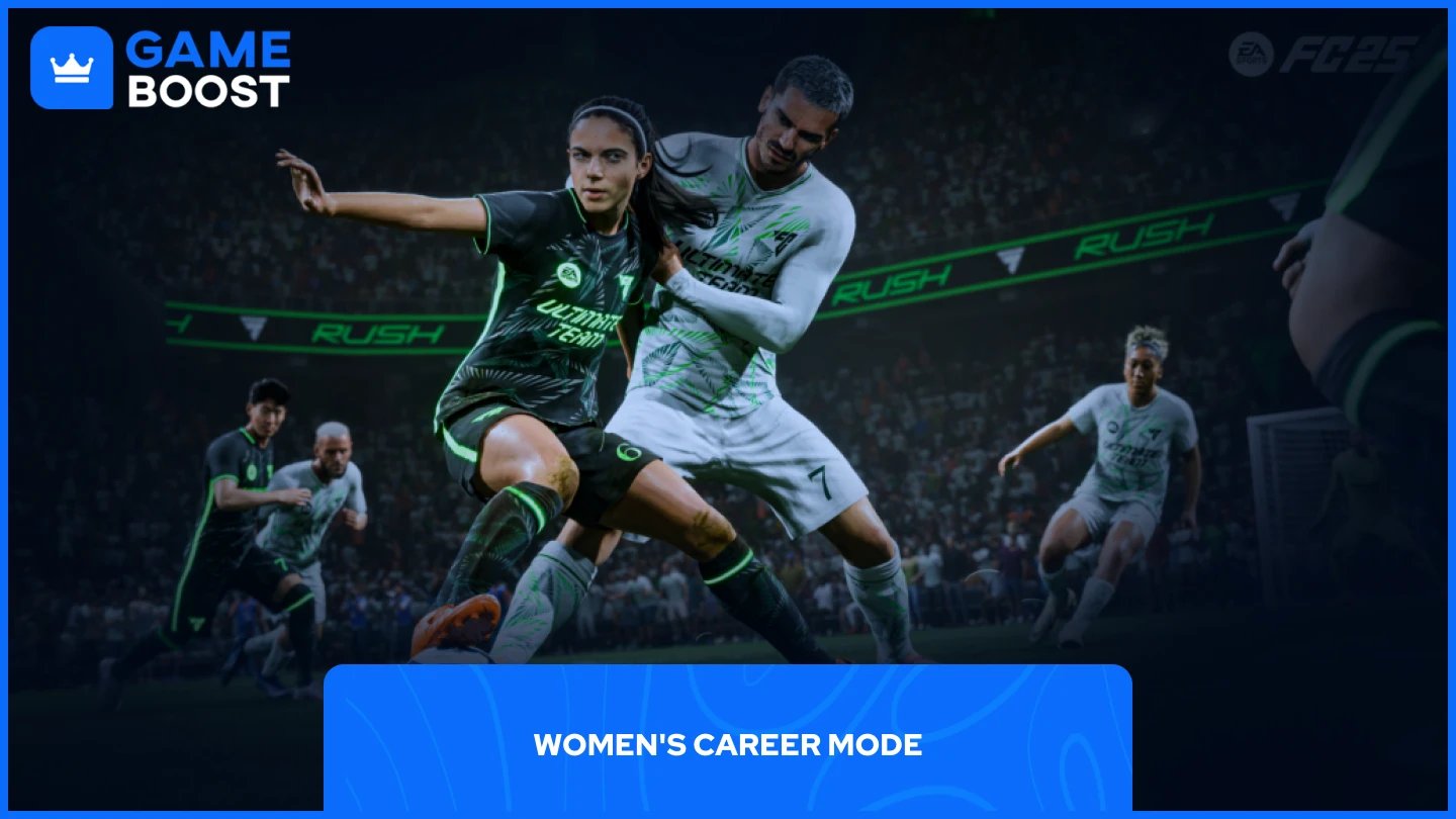 a picture of a woman defending the ball from another player
