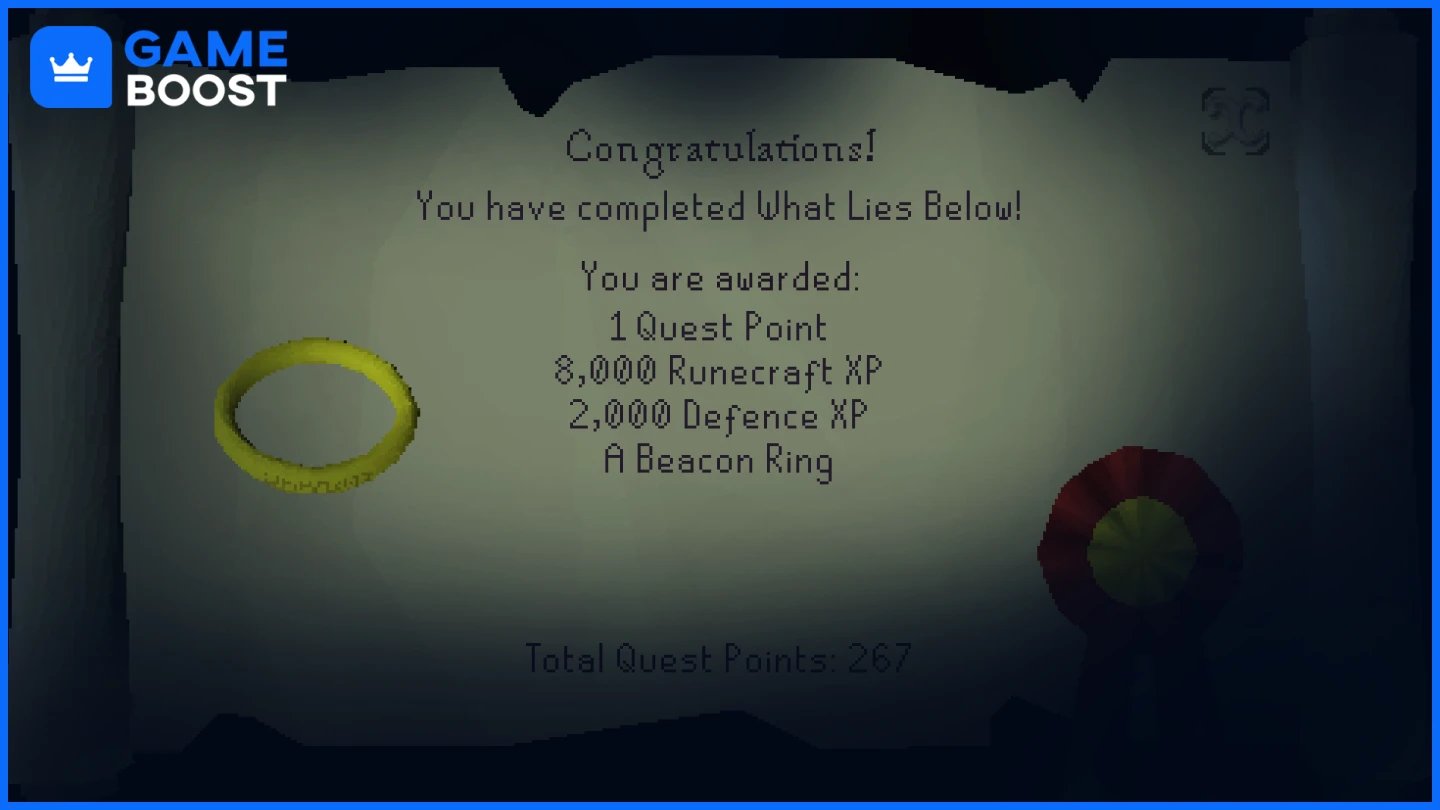 OSRS 地下に潜むものの完了