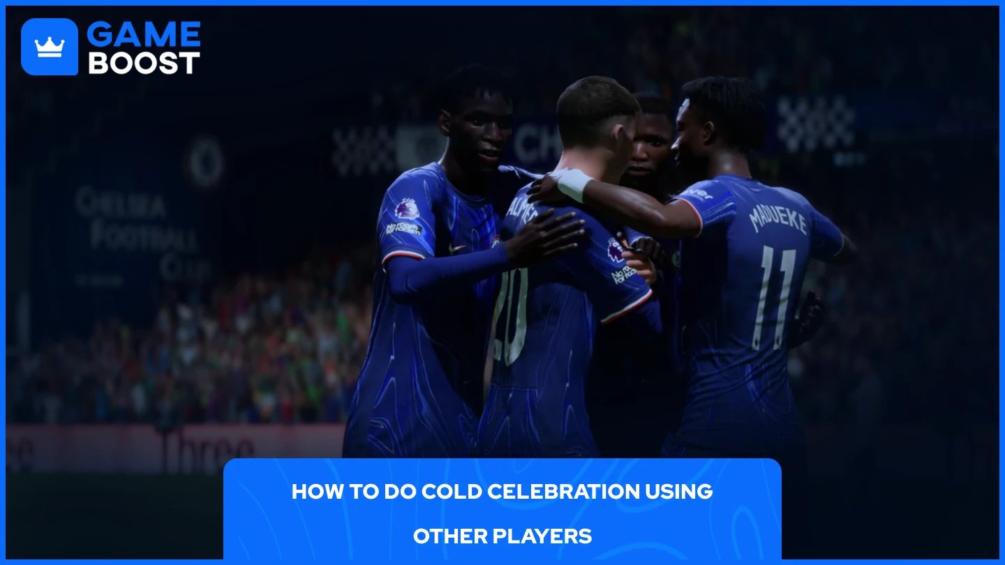 a picture of Chelsea players celebrating after scoring a goal