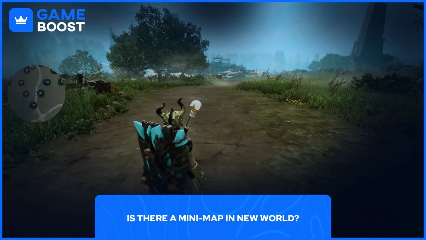 a picture of a player using mini-map in new world