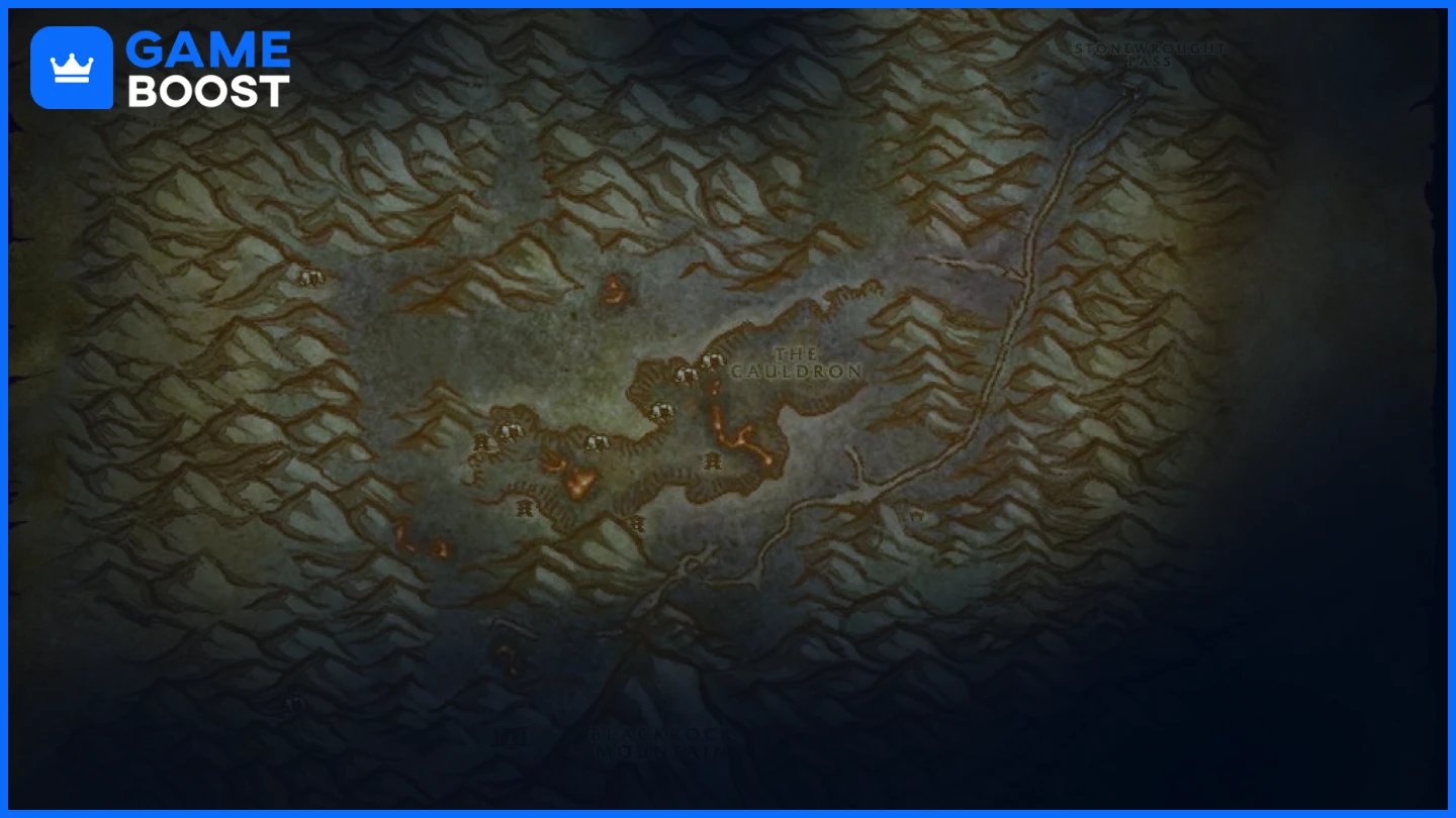 wow classic searing gorge map