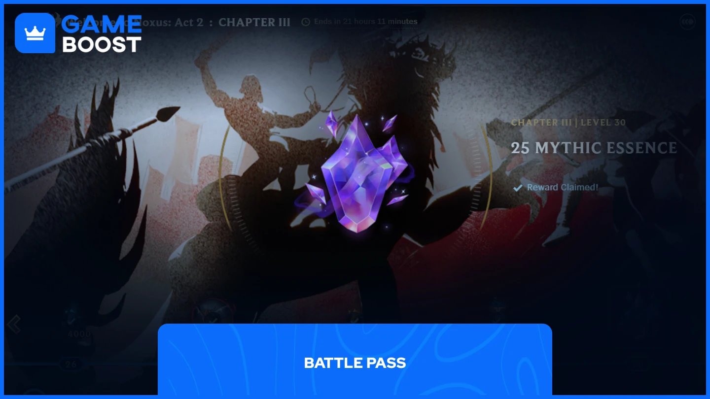 a picture of welcome to noxus battle pass featuring mythic essence
