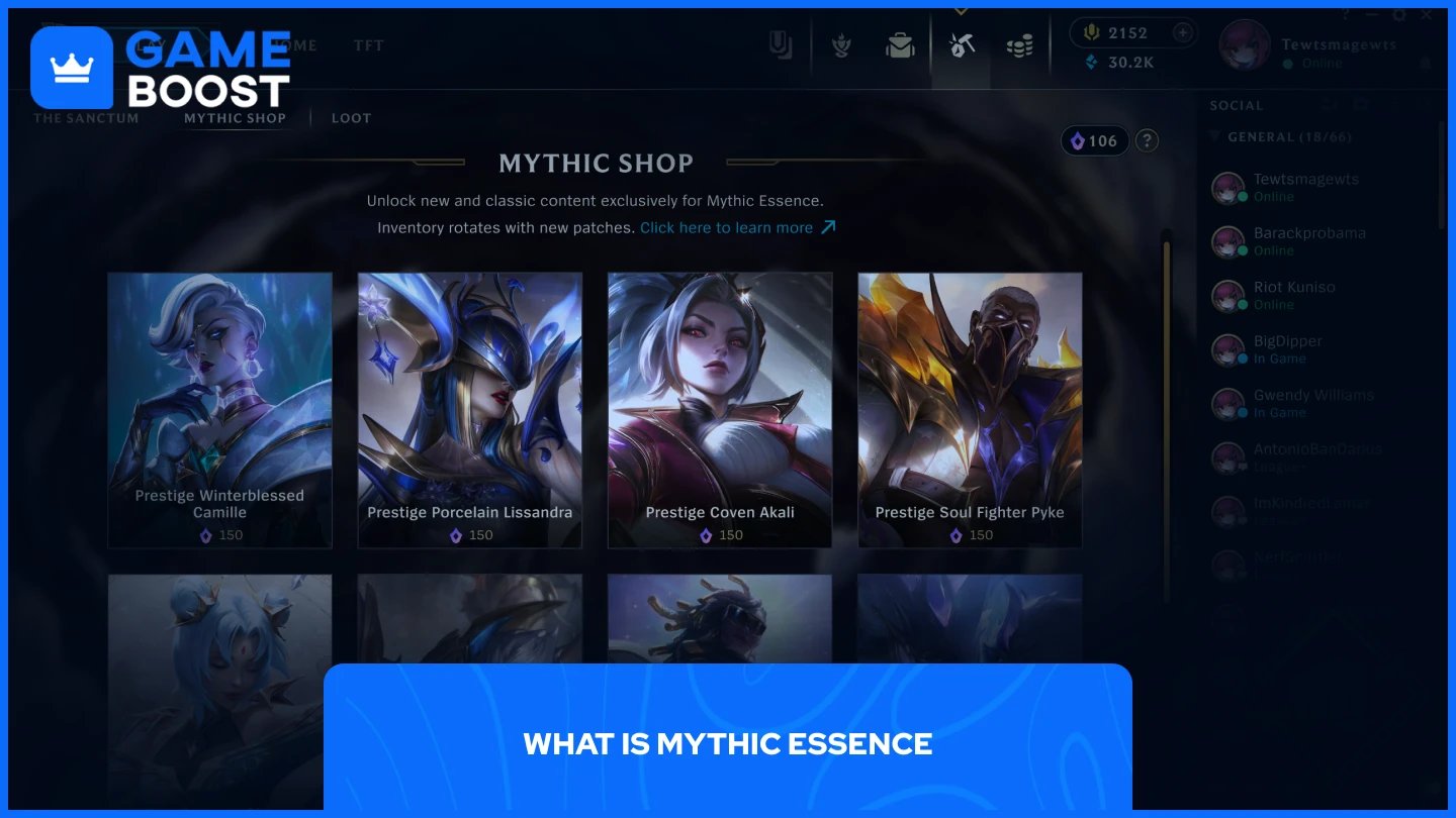 a picture of league of legends mythic shop