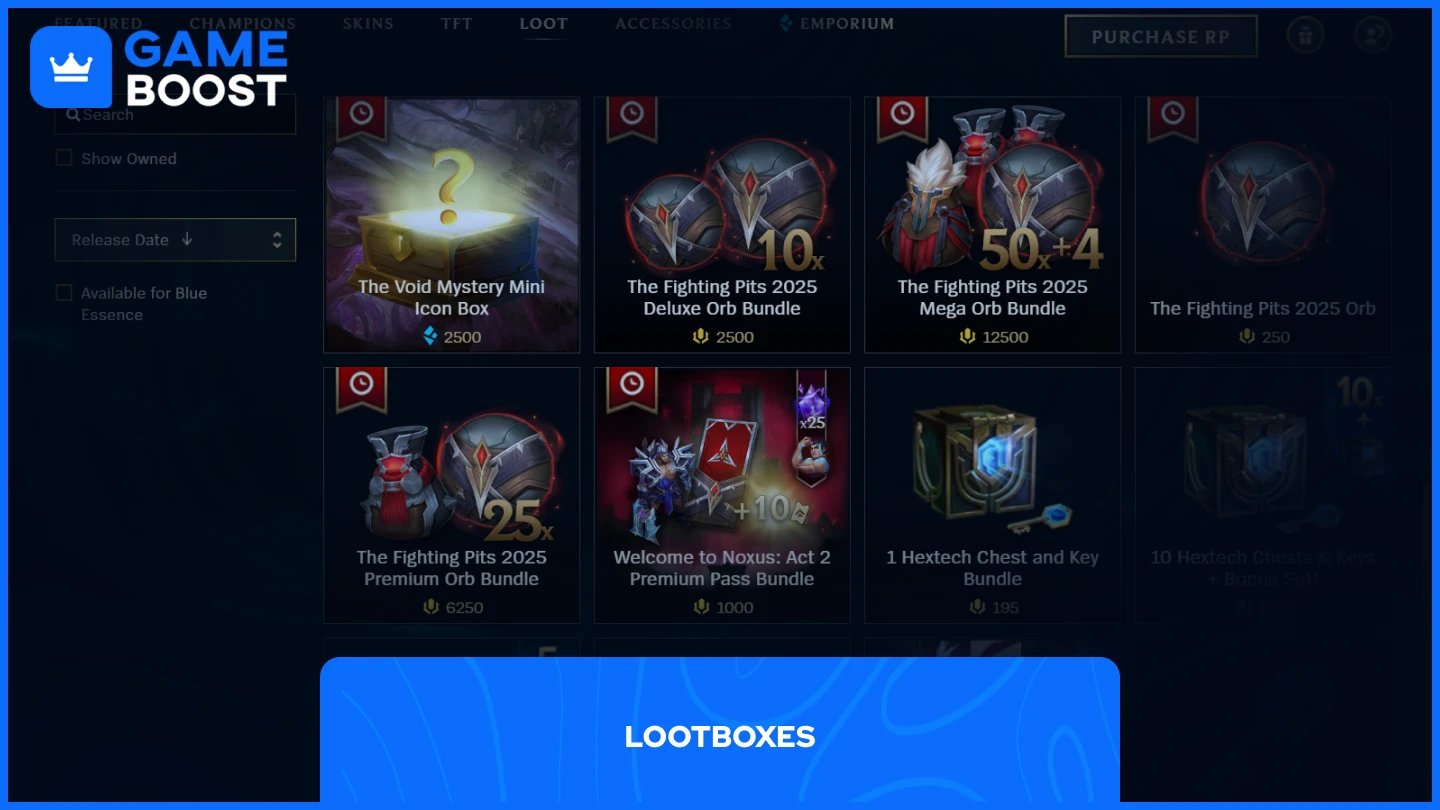 a picture of league of legends loot shop