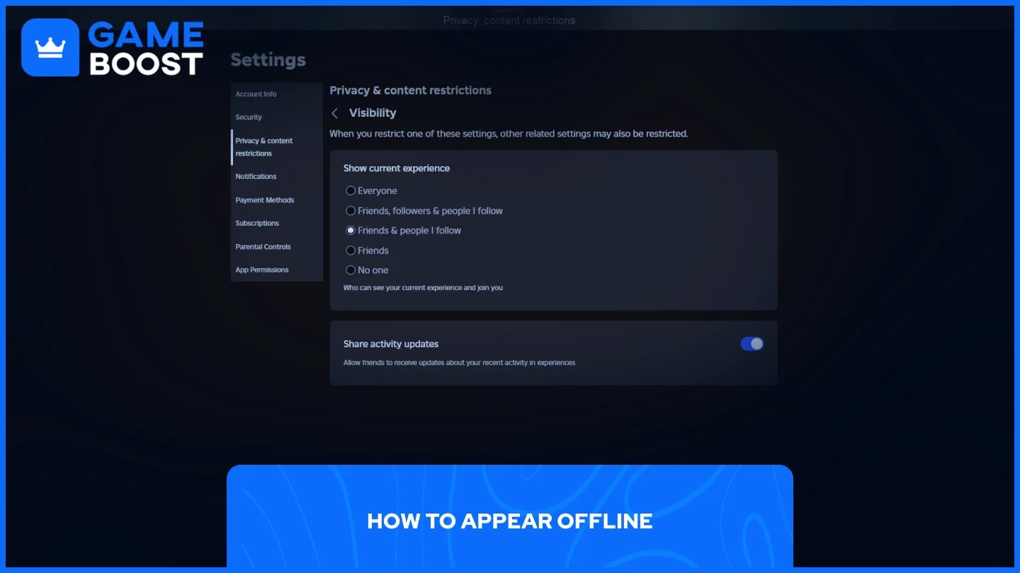 a picture of roblox in-game settings