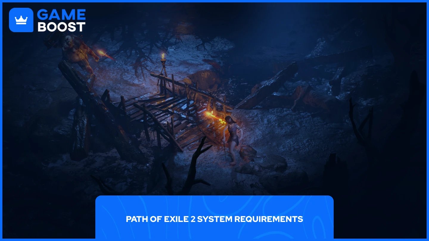 изображение персонажа Poe 2, сражающегося с монстром под огненными вспышками