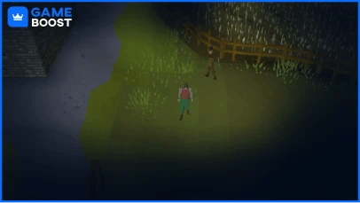et billede af Clue Scroll tre placering