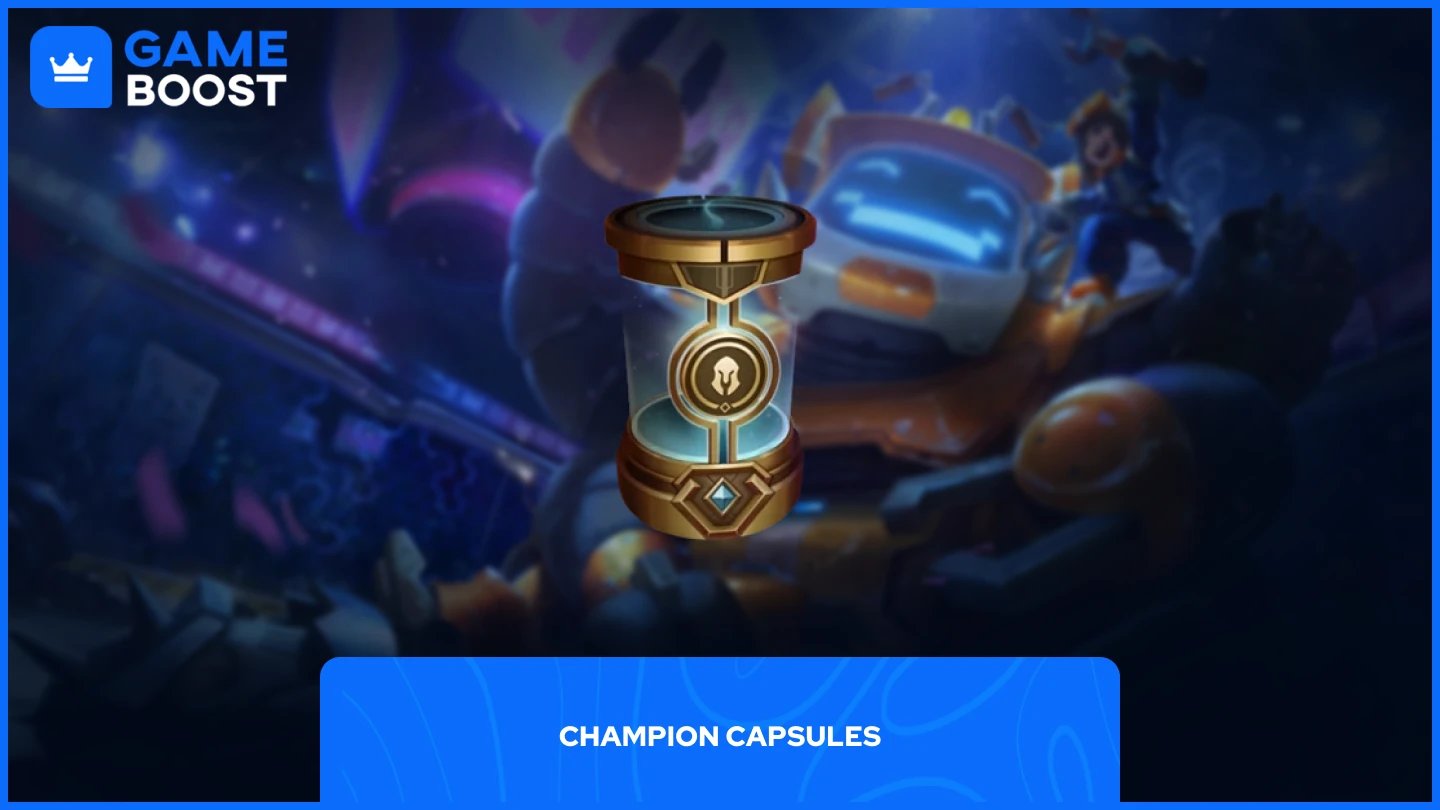 et bilde av en champion-kapsel med Nunu i bakgrunnen