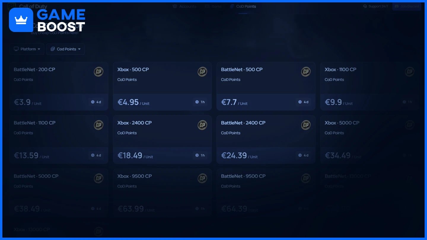 gameboost cod points