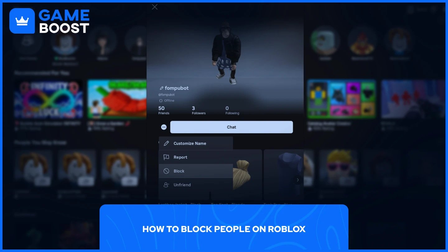 kuva pelaajasta, joka estetään Robloxissa