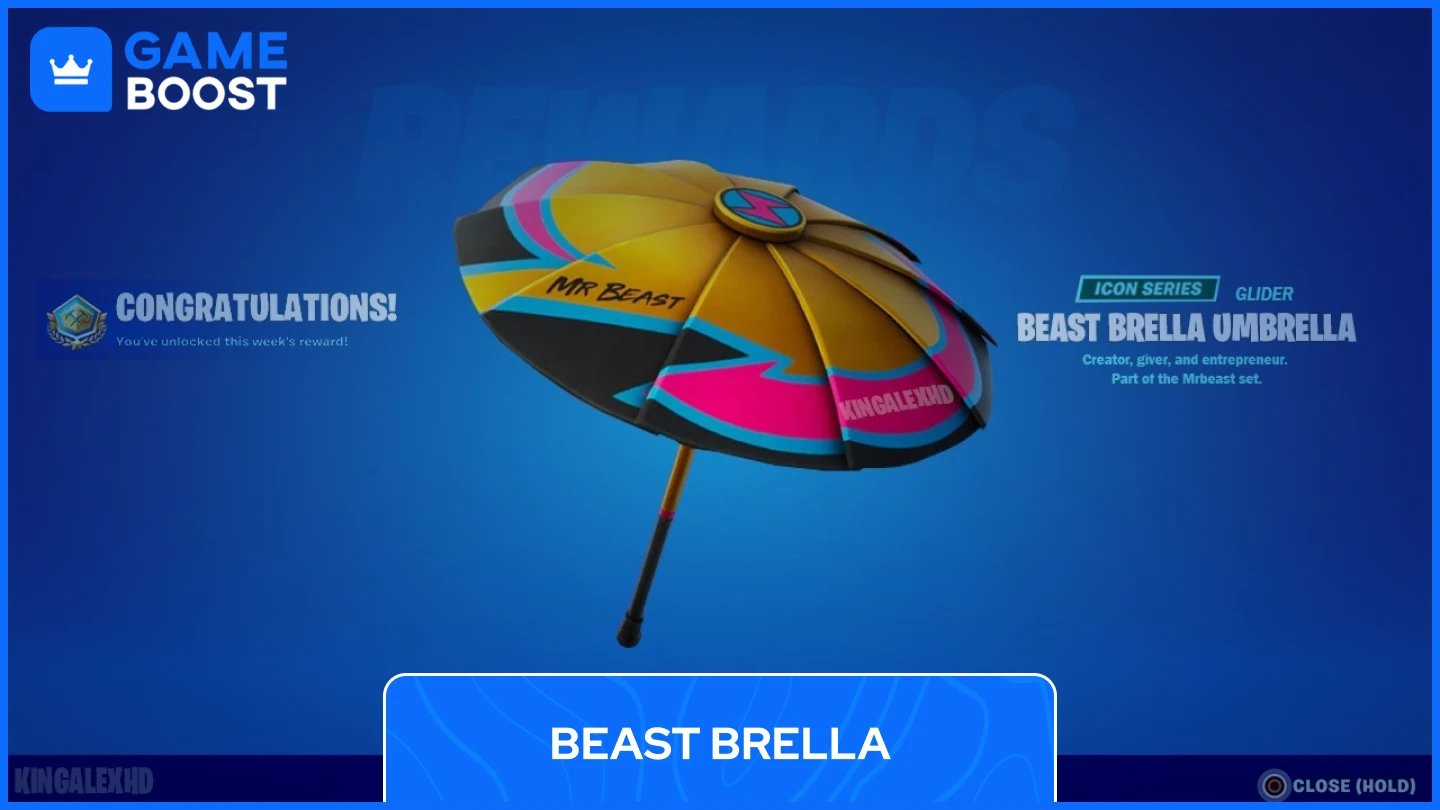 ομπρέλα beast brella fortnite