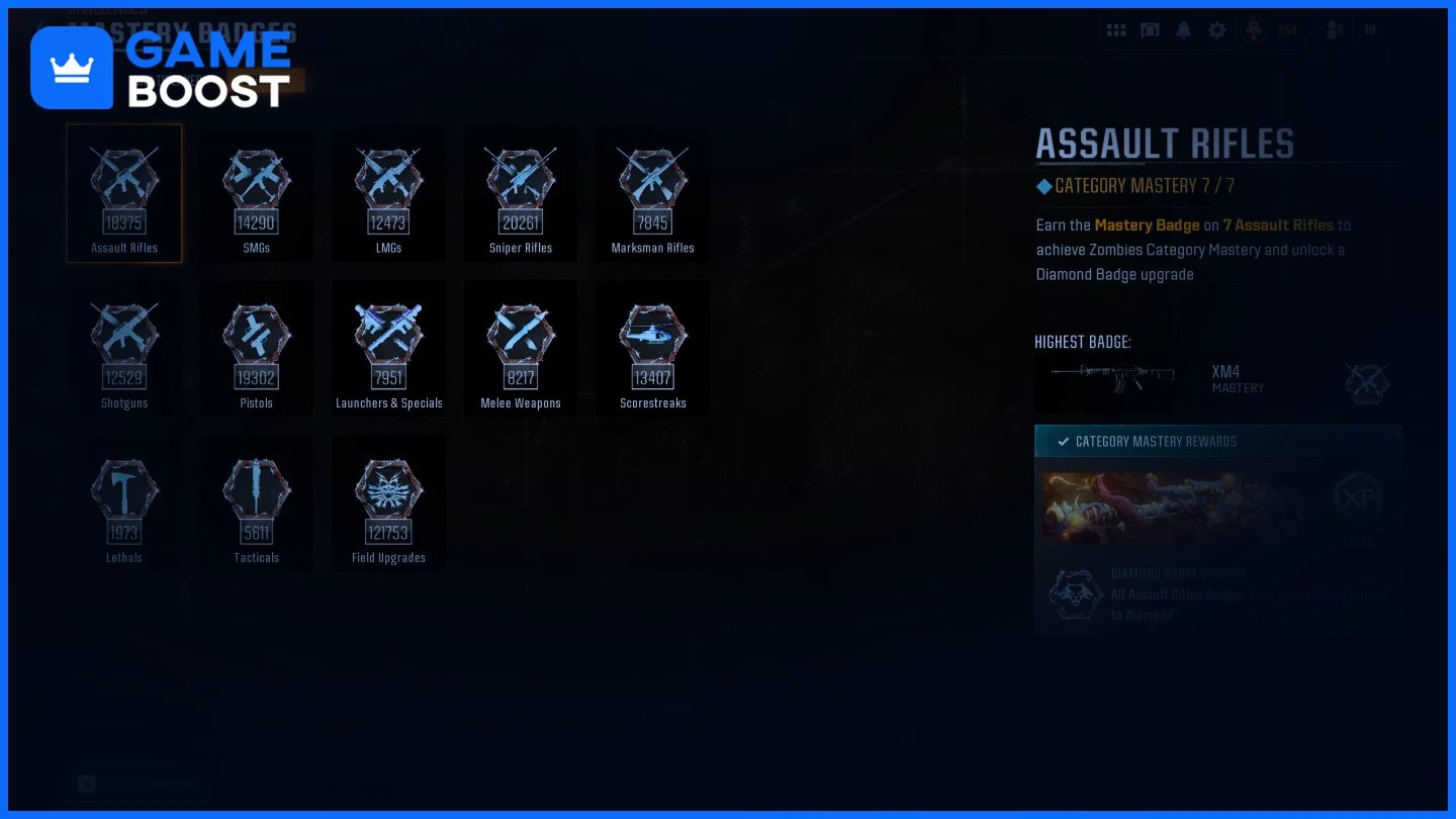 call of duty bo6 mastery badges