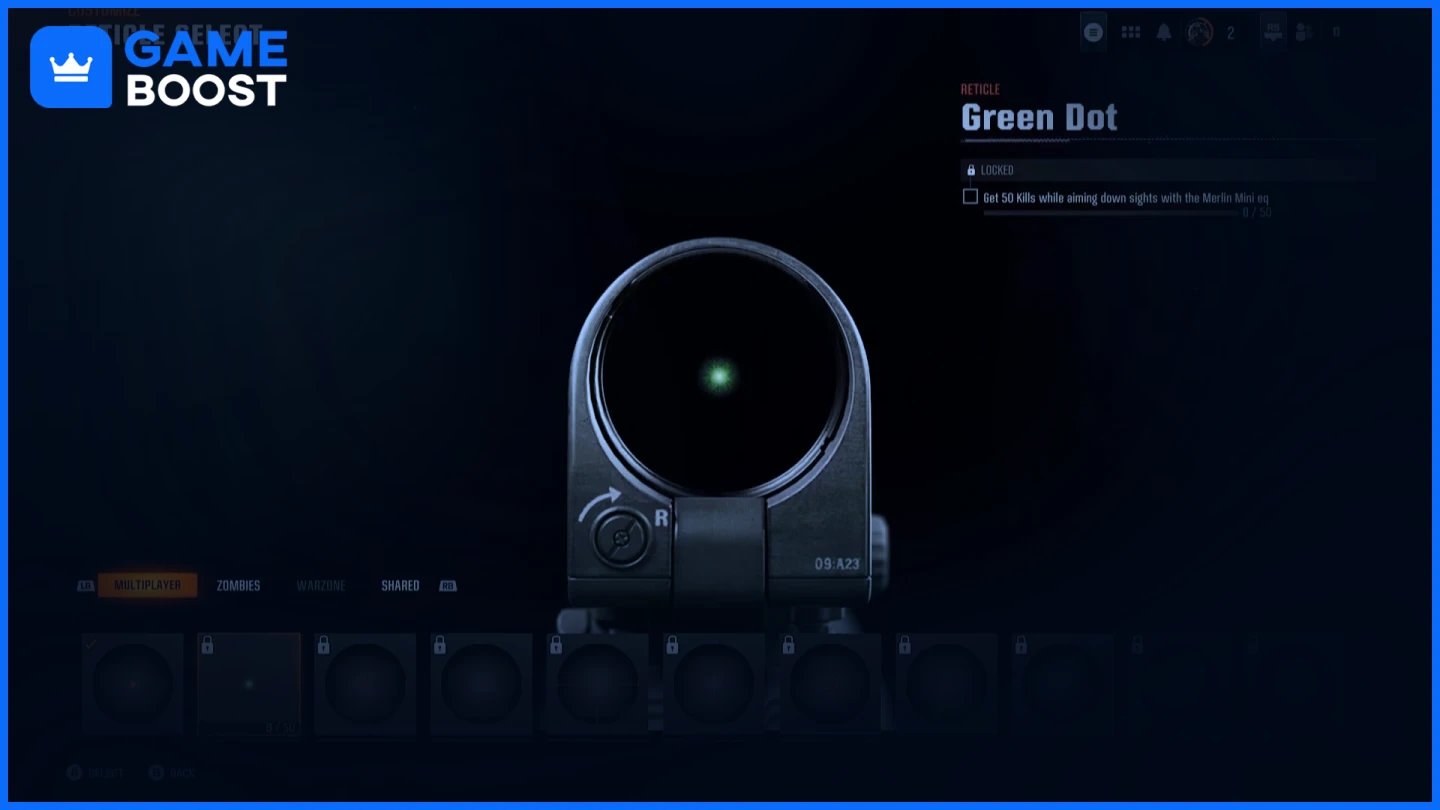 call of duty bo6 reticle