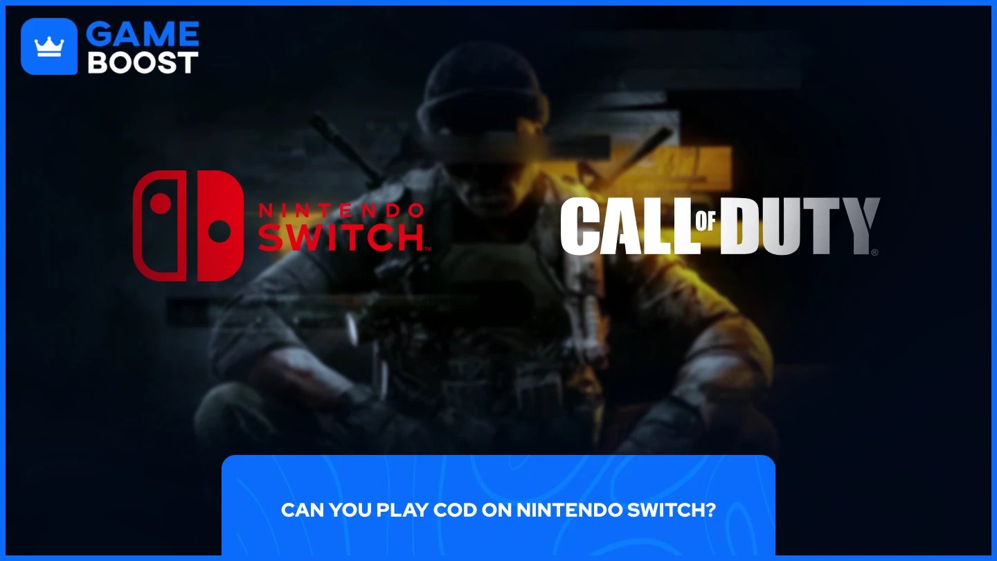uma imagem dos logos de call of duty e nintendo switch com a arte de black ops 6 ao fundo