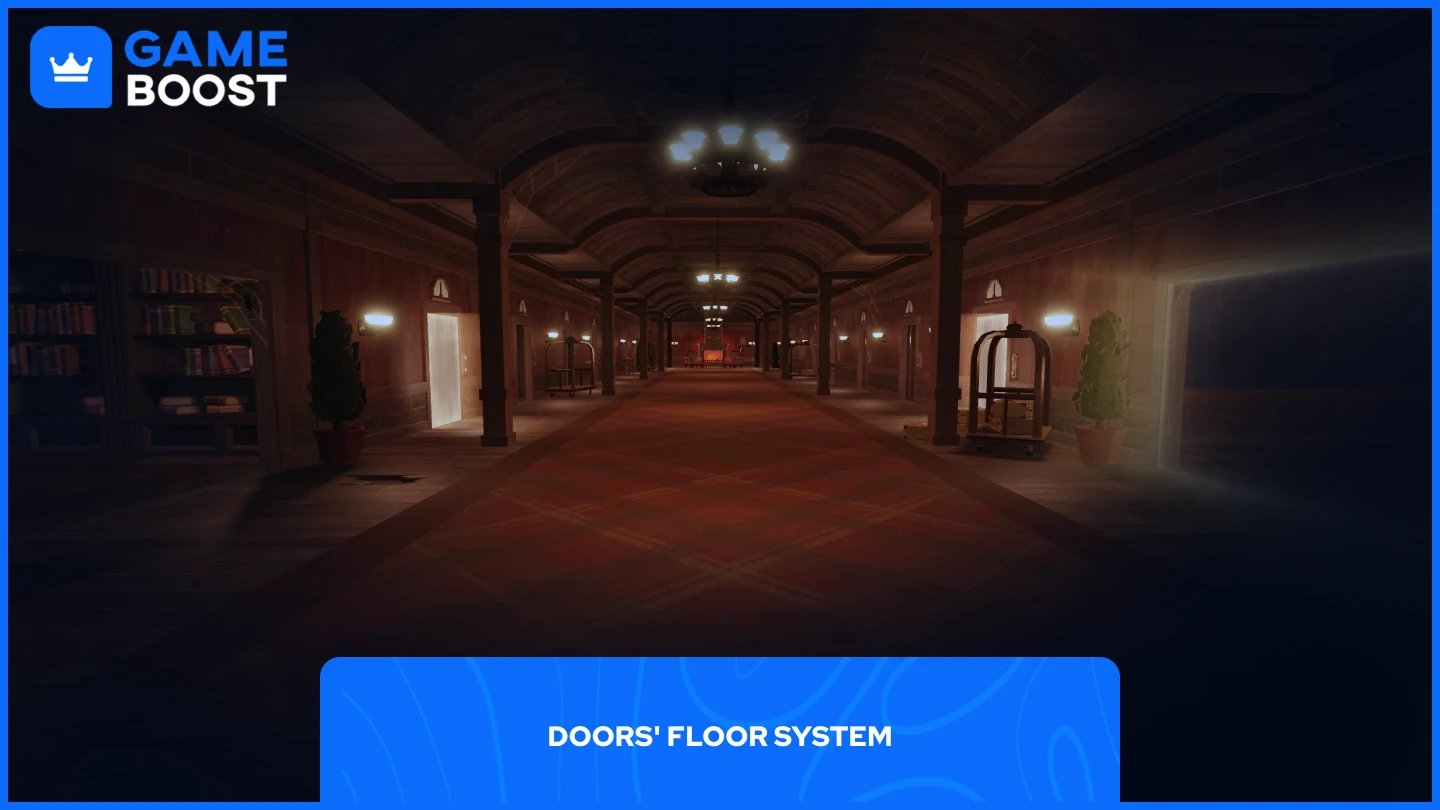 una imagen del vestíbulo en Doors de Roblox