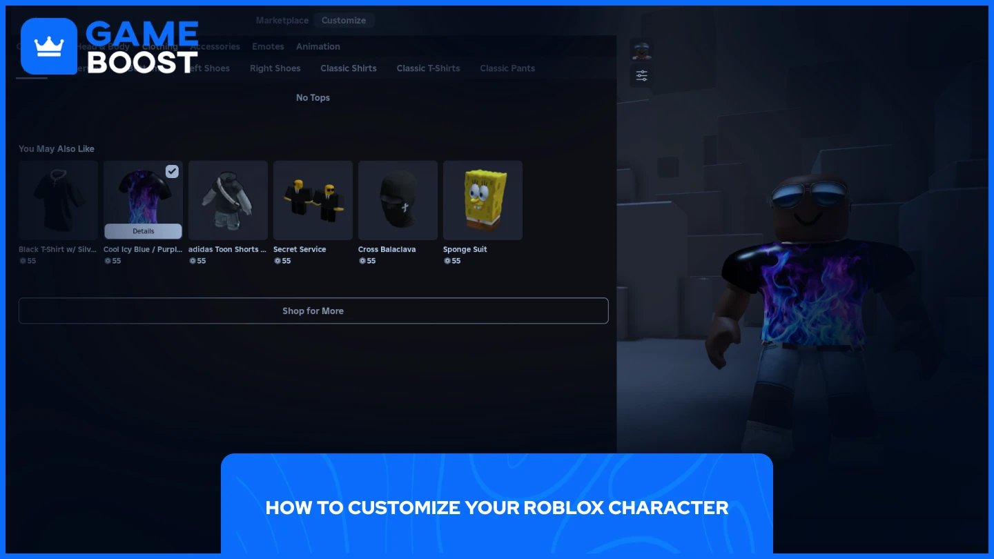 una imagen de la pestaña de personalización de Roblox