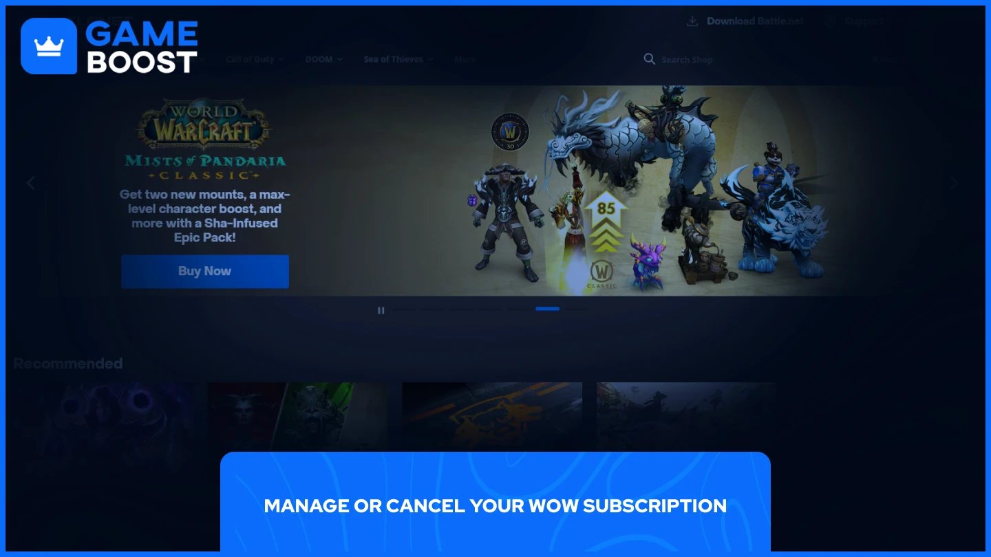 a picture of battle.net homepage