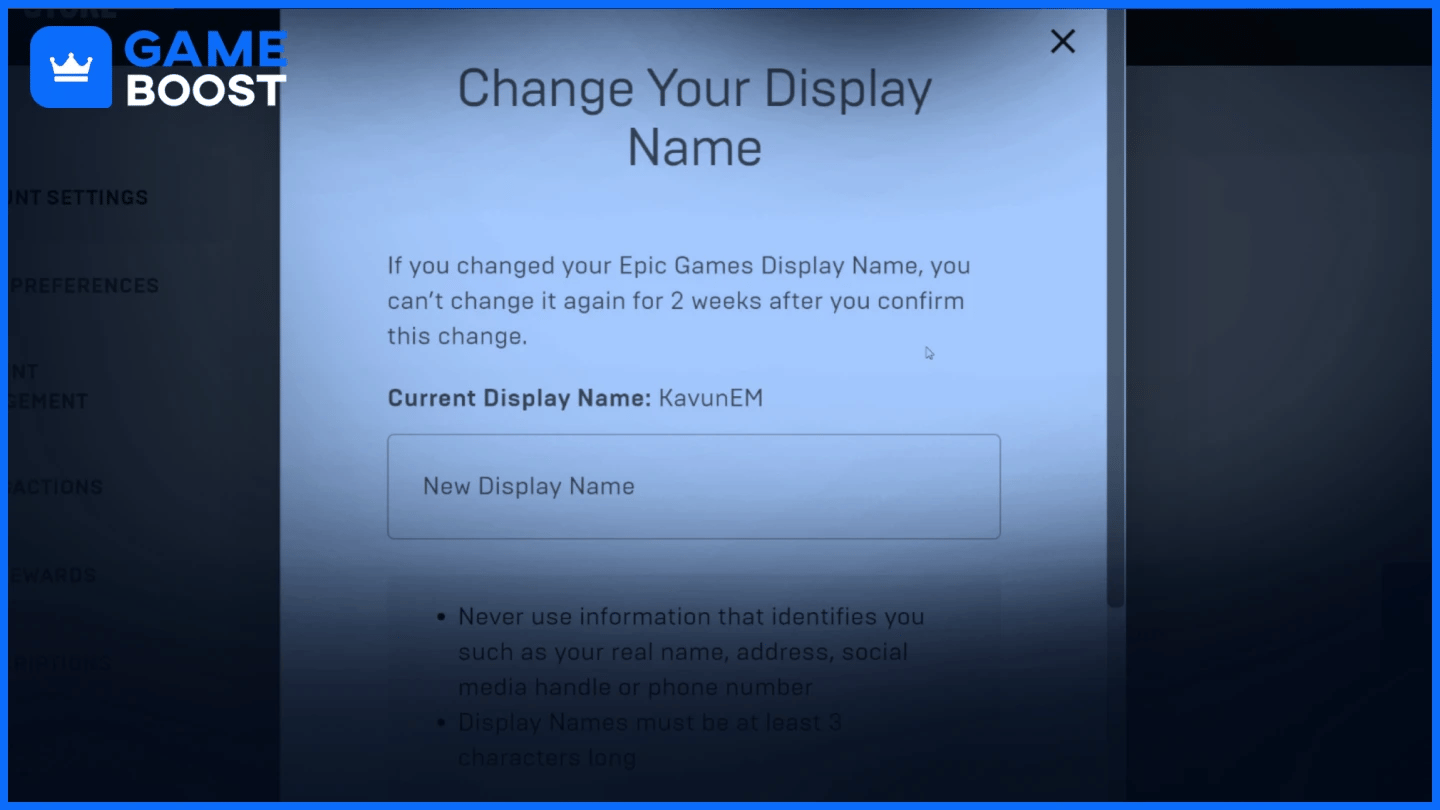 changer votre nom Fortnite
