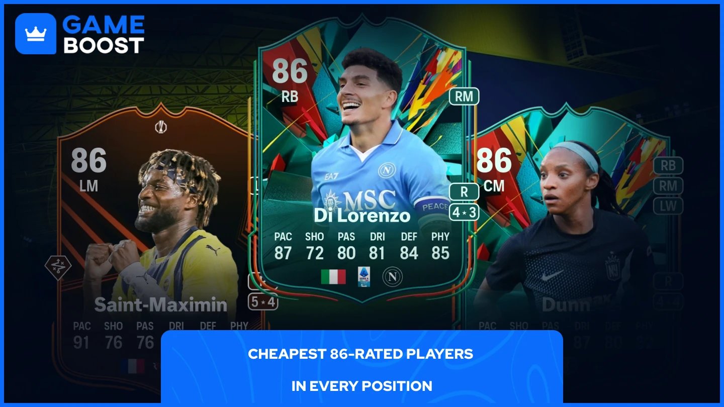 una foto di tre giocatori da 86 di Valutazione in fc 25