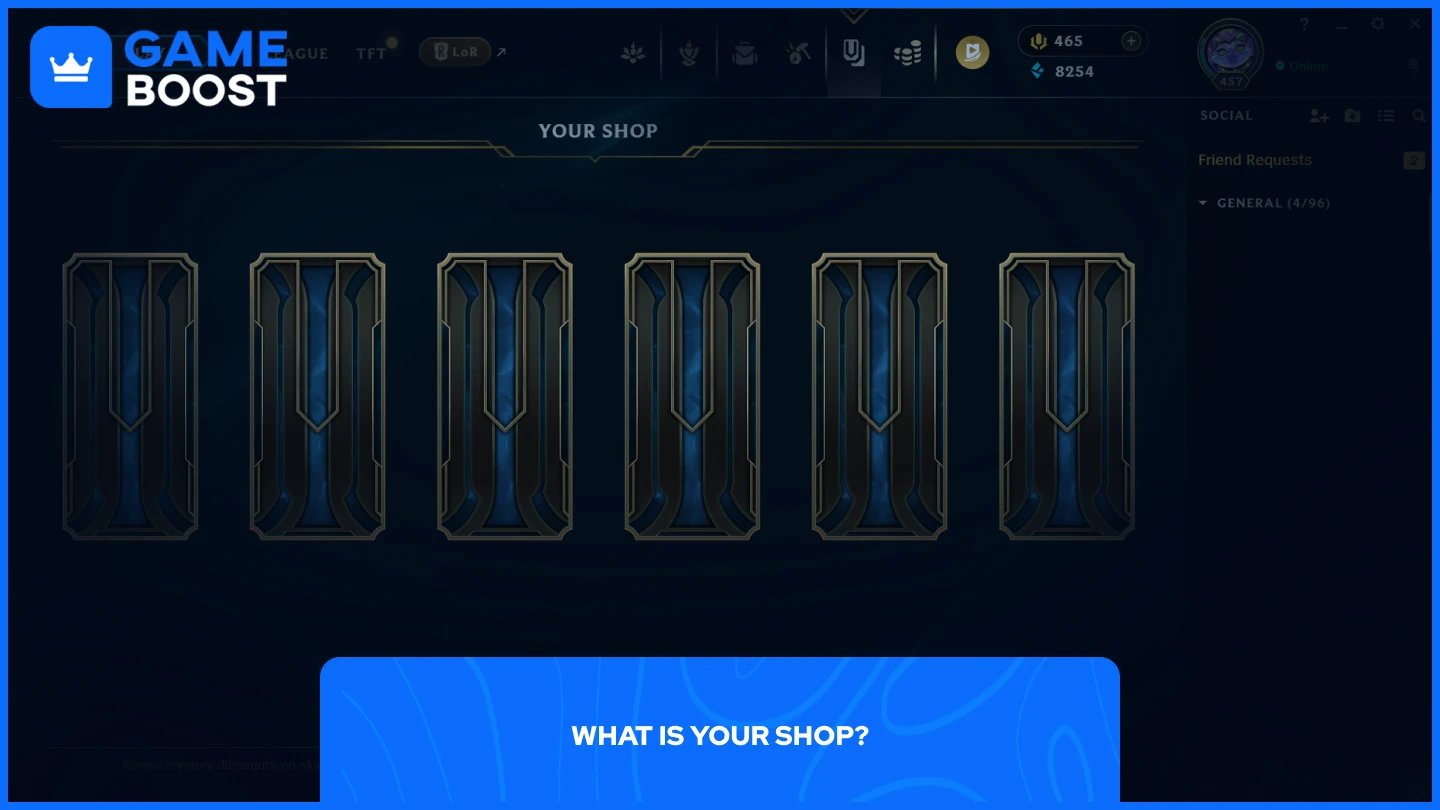 slika vaše trgovine u League of Legends klijentu
