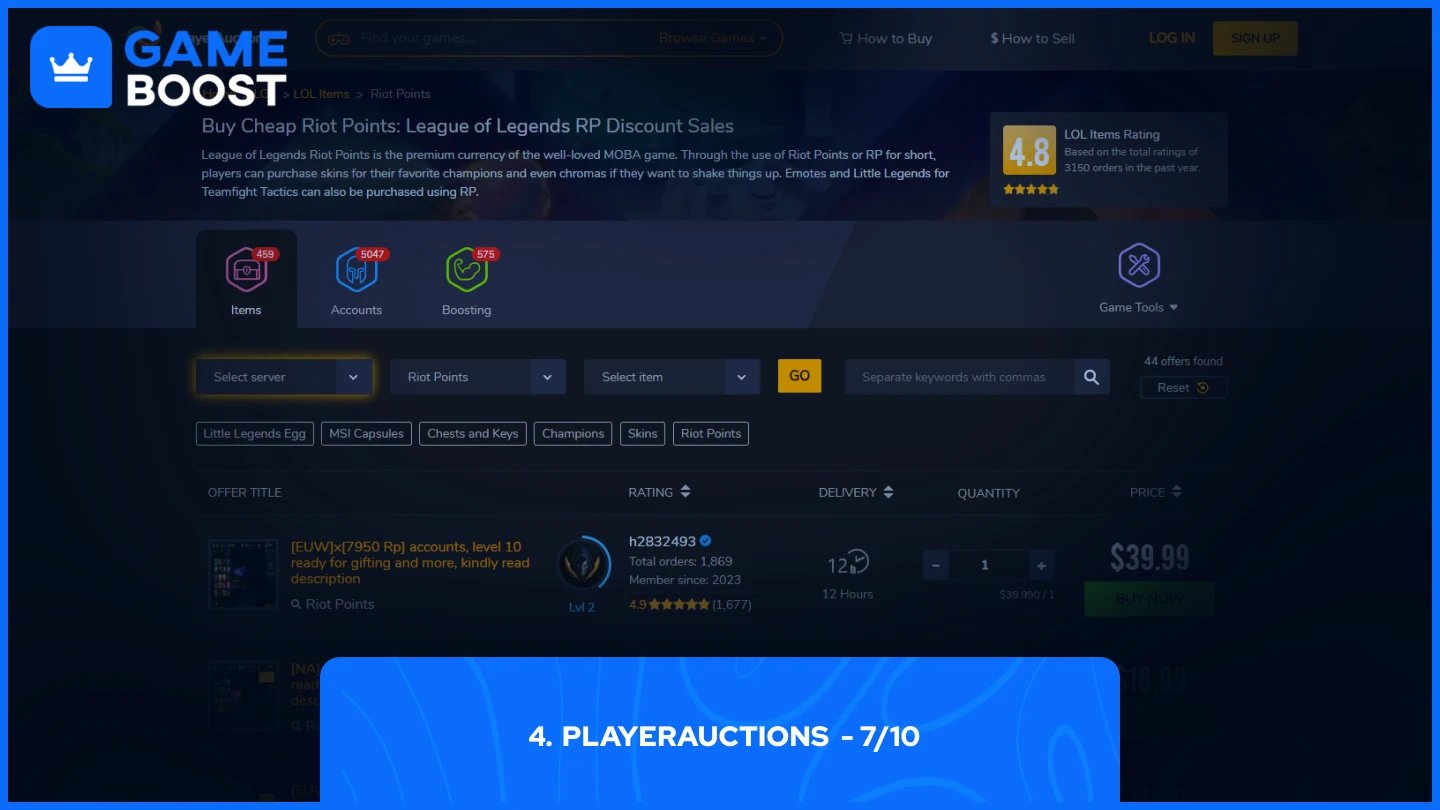 page rp playerauctions