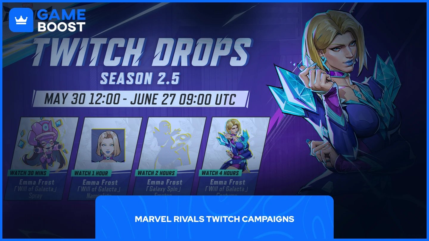 recompensas de drops de marvel rivals twitch temporada 2.5