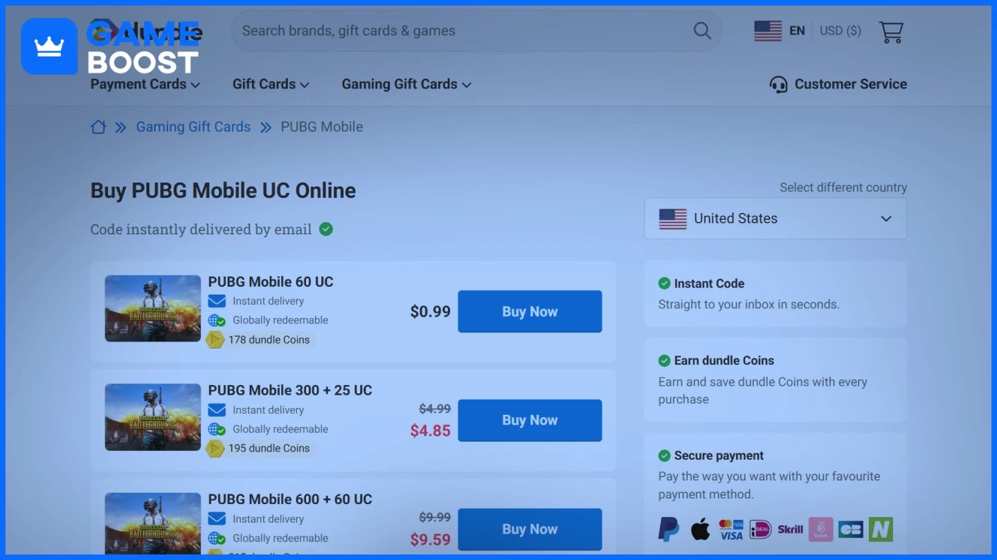 dundle pubg mobile uc