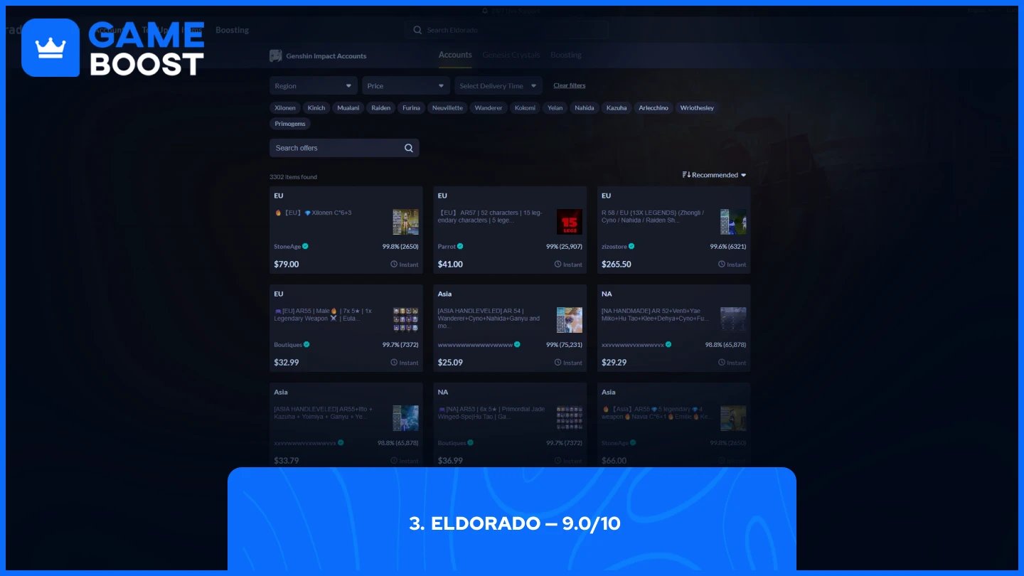 eldorado genshin impact accounts