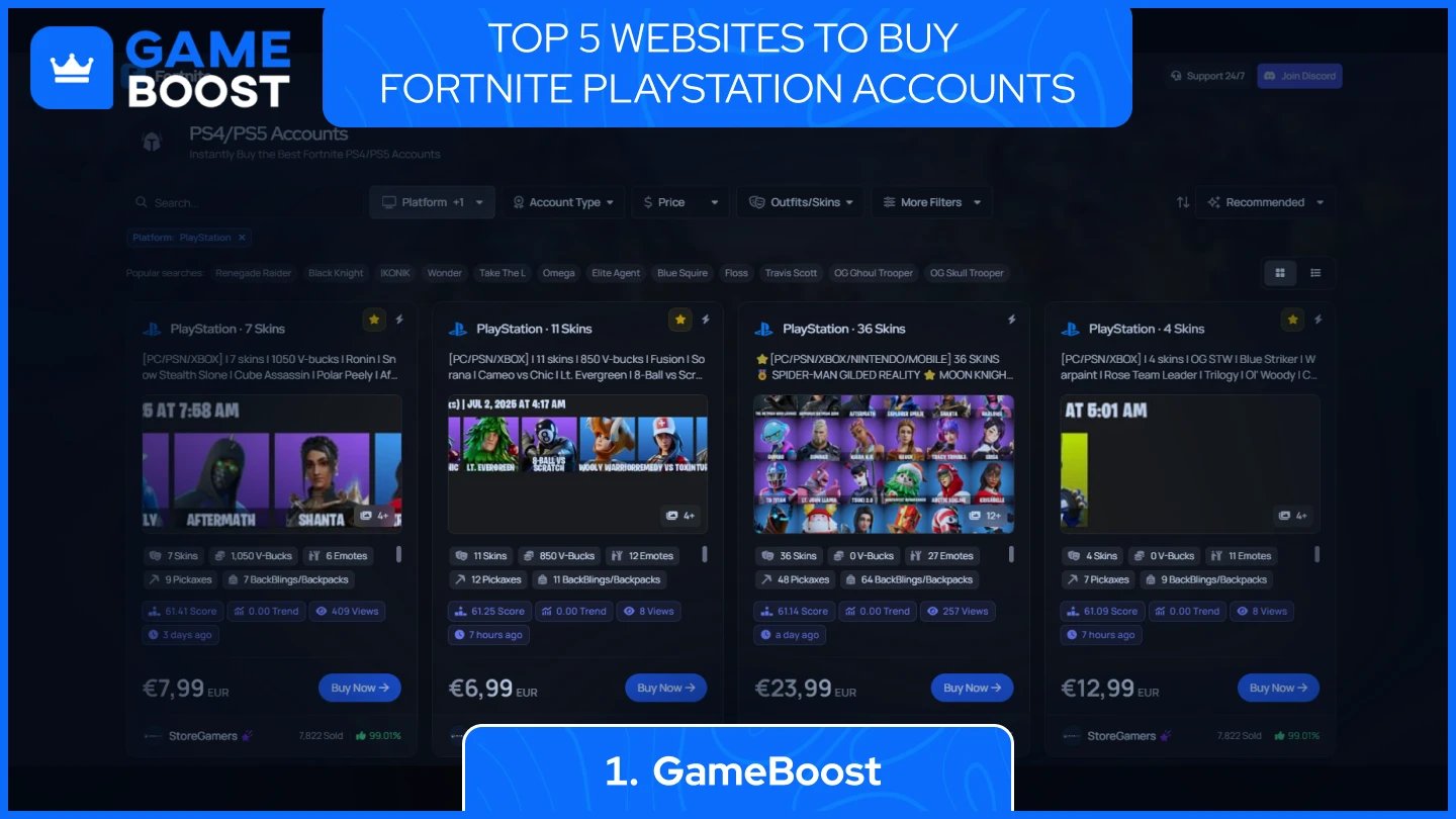 ps4 and ps5 fortnite accounts