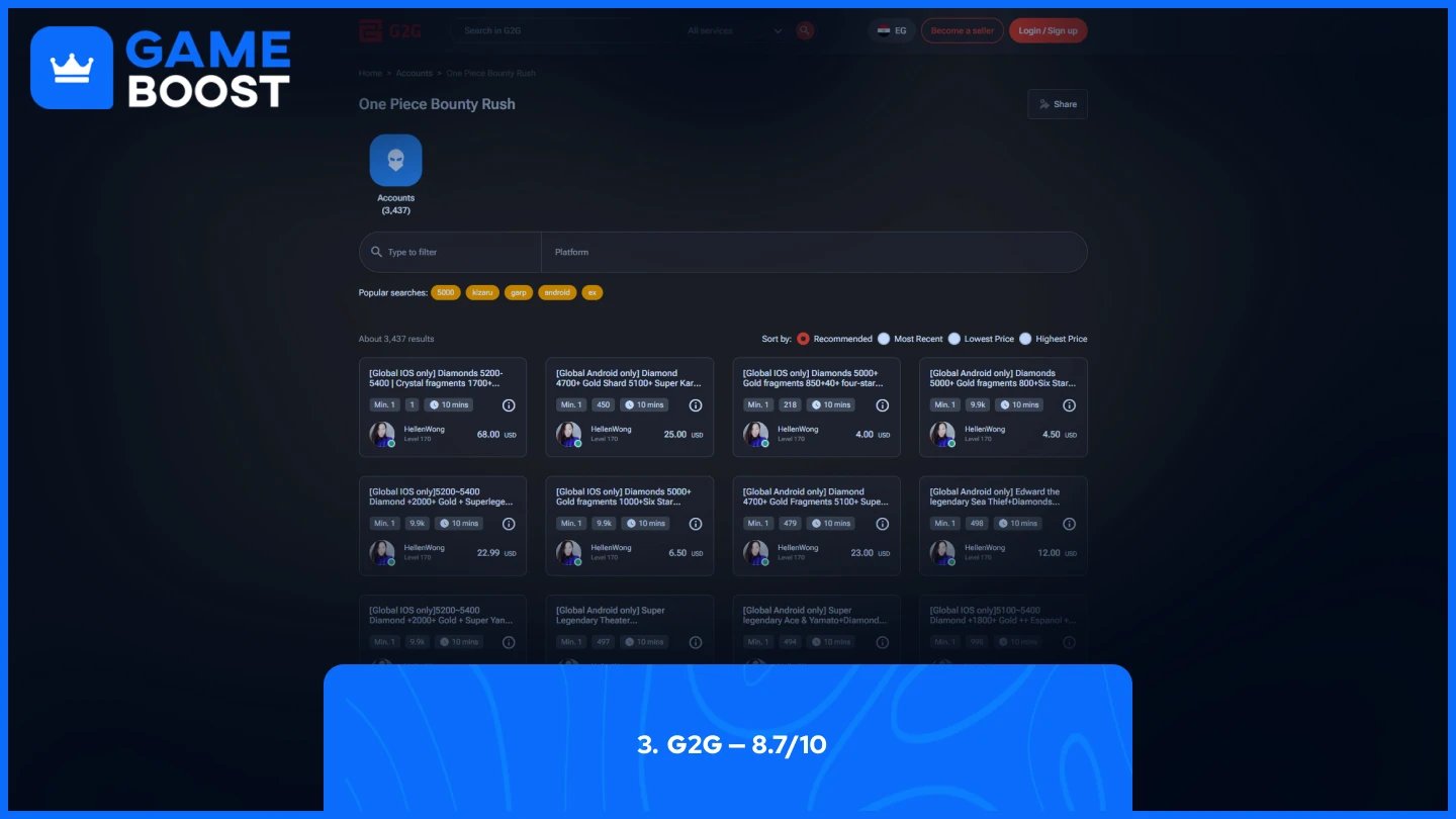 g2g opbr accounts page