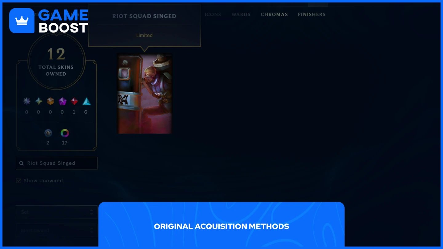 une image de la bannière en jeu de Singed de la Riot Squad