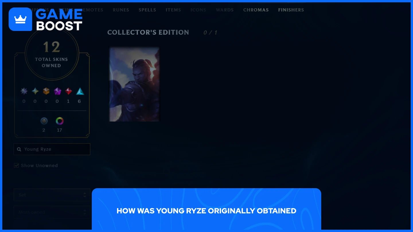 une image de Ryze jeune sur la bannière du jeu