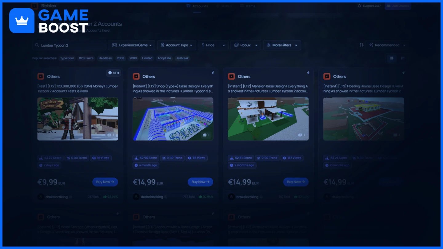gameboost lumber tycoon 2 accounts 
