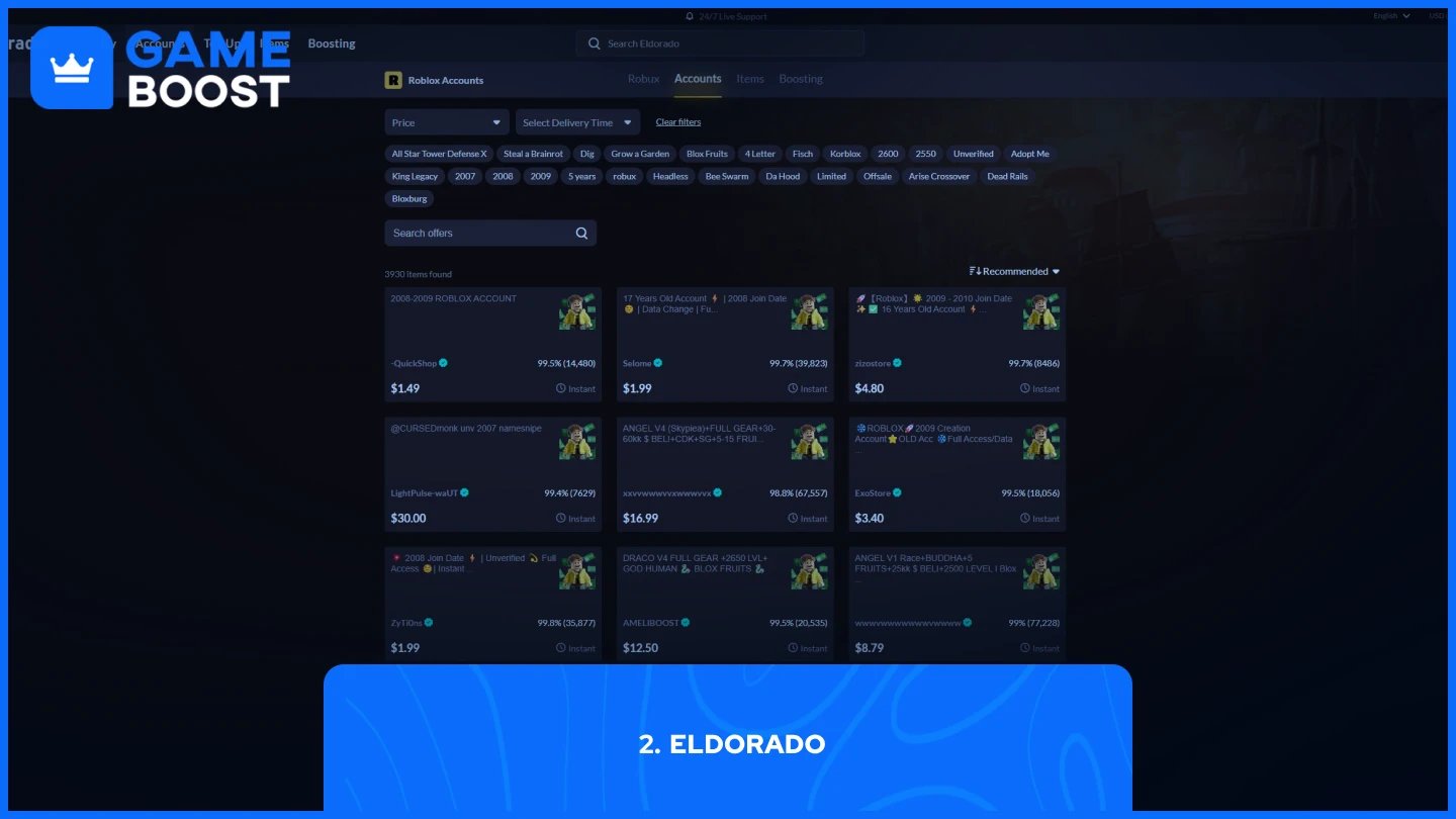 cuentas de roblox de eldorado