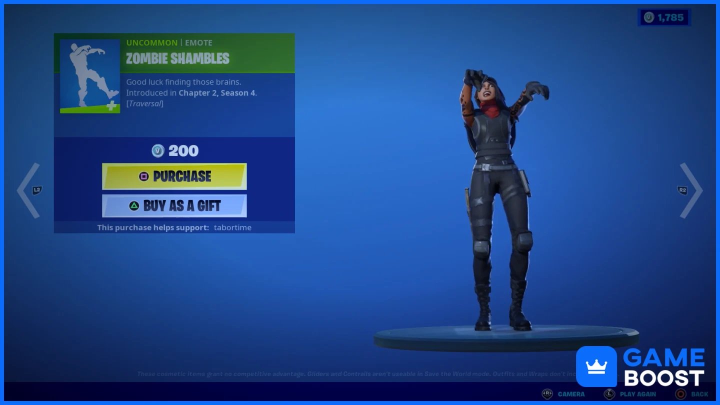 zumbi cambaleante emote fortnite