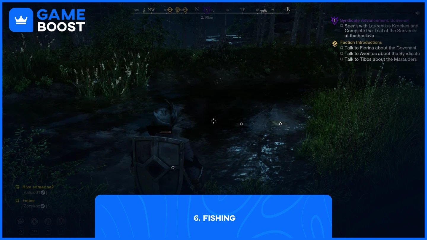 a picture of a player standing in front of a lake