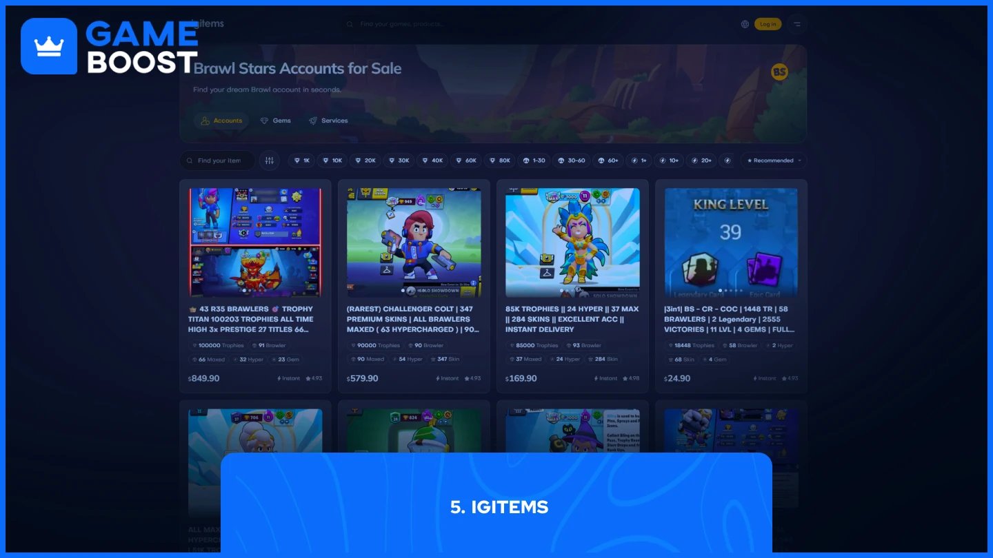 mga brawl stars accounts mula sa igitems
