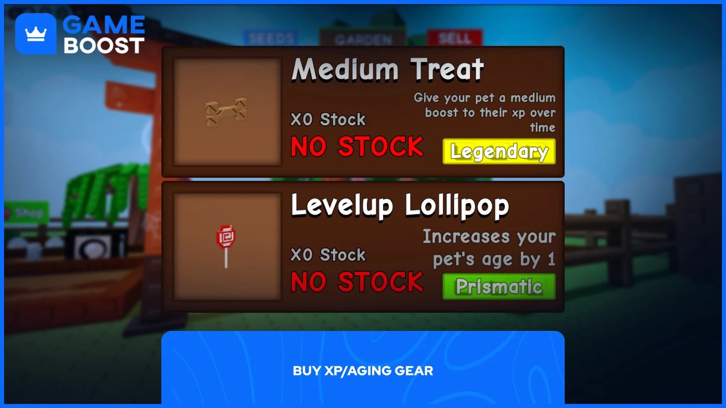 ein Bild von einem mittleren Leckerli und einem Level-Up-Lutscher
