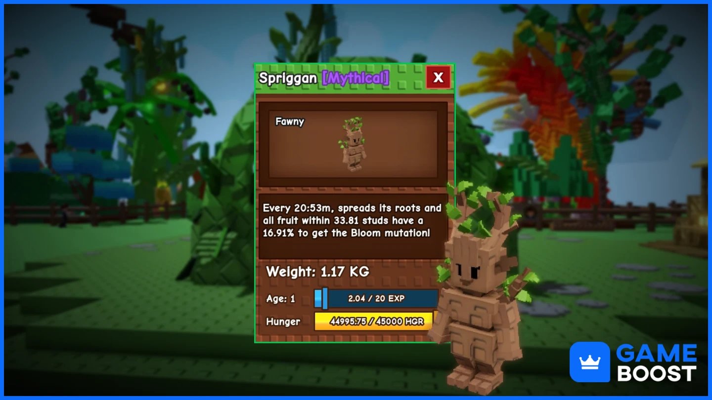 spriggan kasvattaa puutarhaa