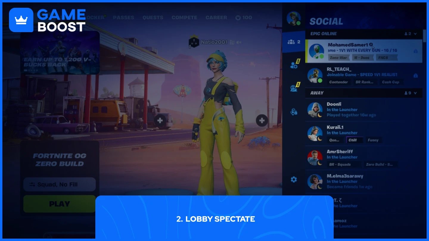 une image d'un joueur dans un lobby