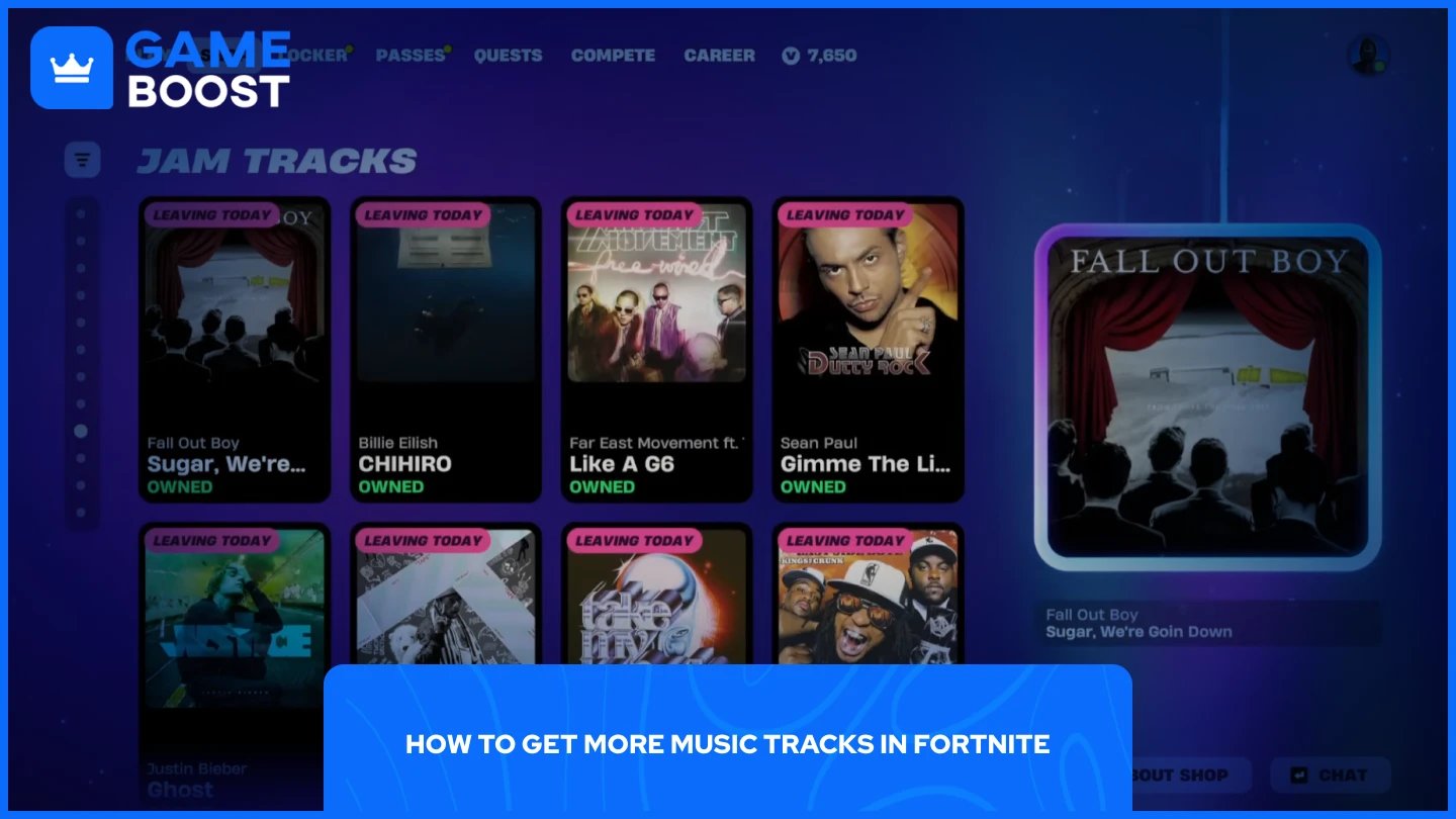 uma imagem das faixas de jam do fortnite na loja diária