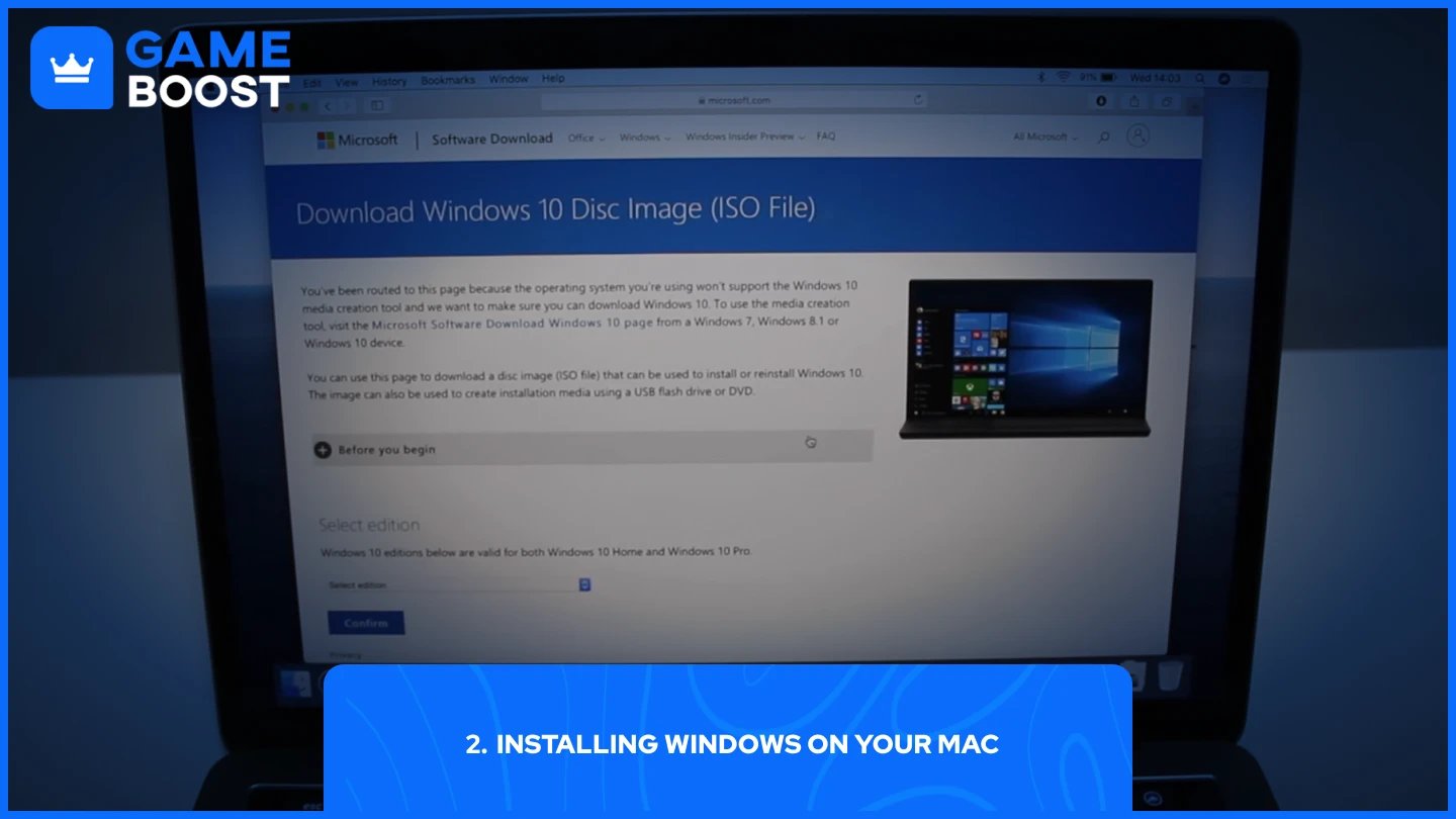 une image d'un Mac utilisant Windows