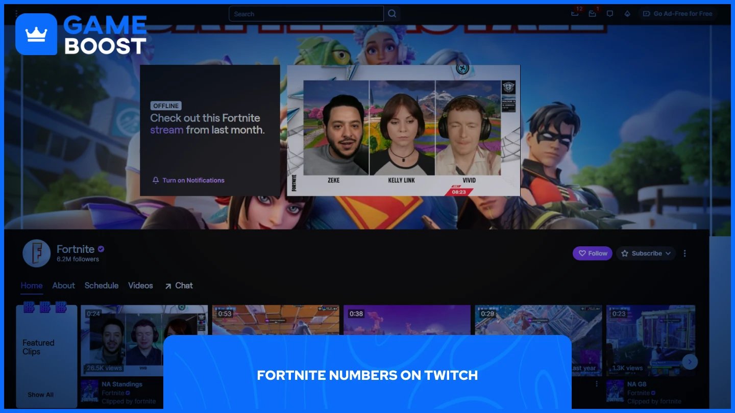 a picture of fortnite twitch page